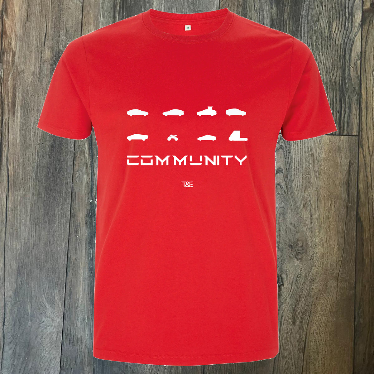 T-Shirt mit Schriftzug: COMMUNITY